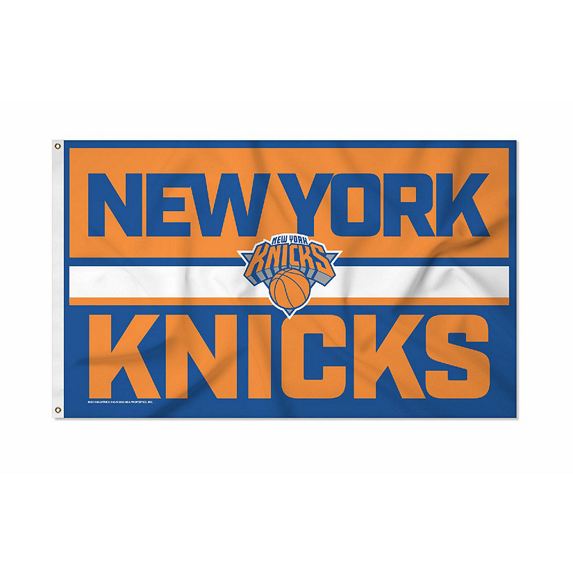 Rico Industries NBA Basketball New York Knicks Bold 3' x 5' Banner Flag Single Sided - Indoor or Outdoor - Home D&#233;cor Image