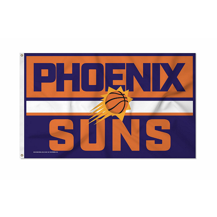 Rico Industries NBA Basketball Phoenix Suns Bold 3' x 5' Banner Flag Single Sided - Indoor or Outdoor - Home D&#233;cor Image