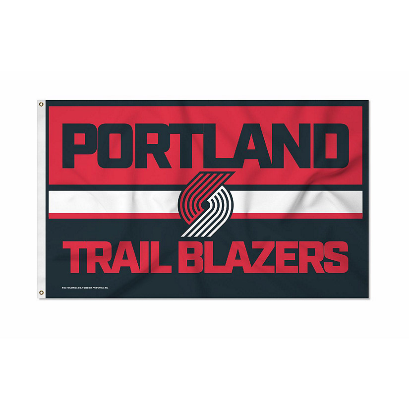Rico Industries NBA Basketball Portland Trail Blazers Bold 3' x 5' Banner Flag Single Sided - Indoor or Outdoor - Home D&#233;cor Image