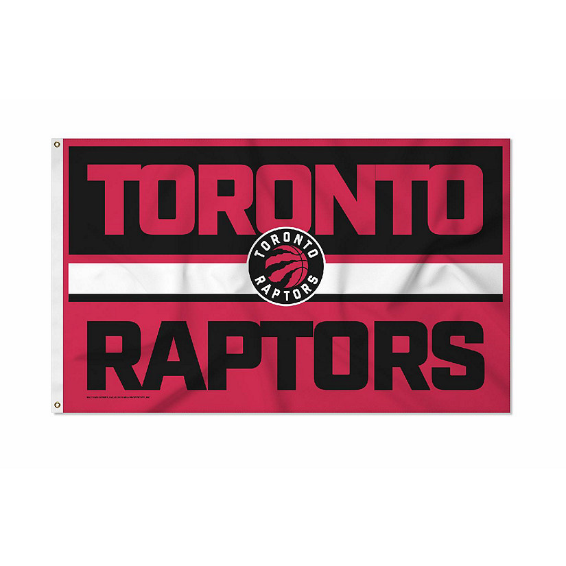Rico Industries NBA Basketball Toronto Raptors Bold 3' x 5' Banner Flag Single Sided - Indoor or Outdoor - Home D&#233;cor Image