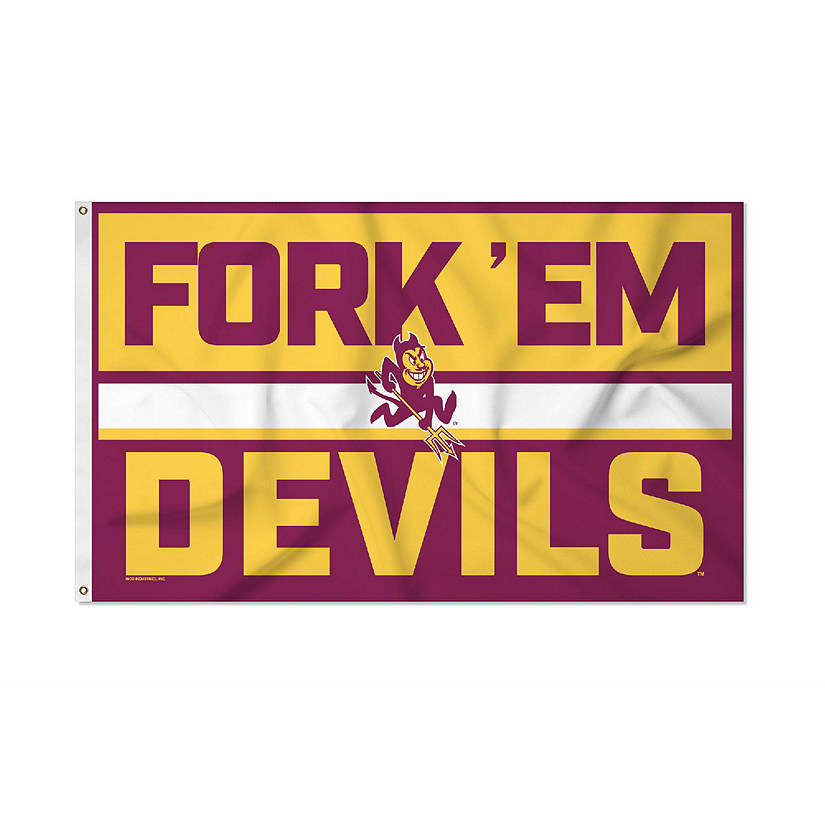 Rico Industries NCAA  Arizona State Sun Devils - ASU Bold 3' x 5' Banner Flag Single Sided - Indoor or Outdoor - Home D&#233;cor Image