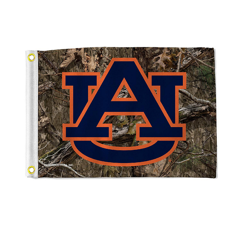 Rico Industries NCAA  Auburn Tigers Camo Utility Flag - Double Sided - Great for Boat/Golf Cart/Home ect. Image