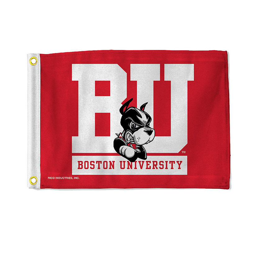Rico Industries NCAA  Boston University Terriers Red Utility Flag - Double Sided - Great for Boat/Golf Cart/Home ect. Image