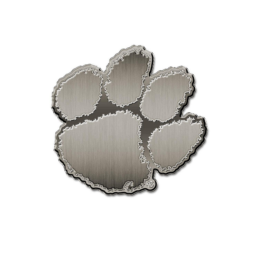 Rico Industries NCAA  Clemson Tigers Tiger Paw Antique Nickel Auto Emblem for Car/Truck/SUV Image
