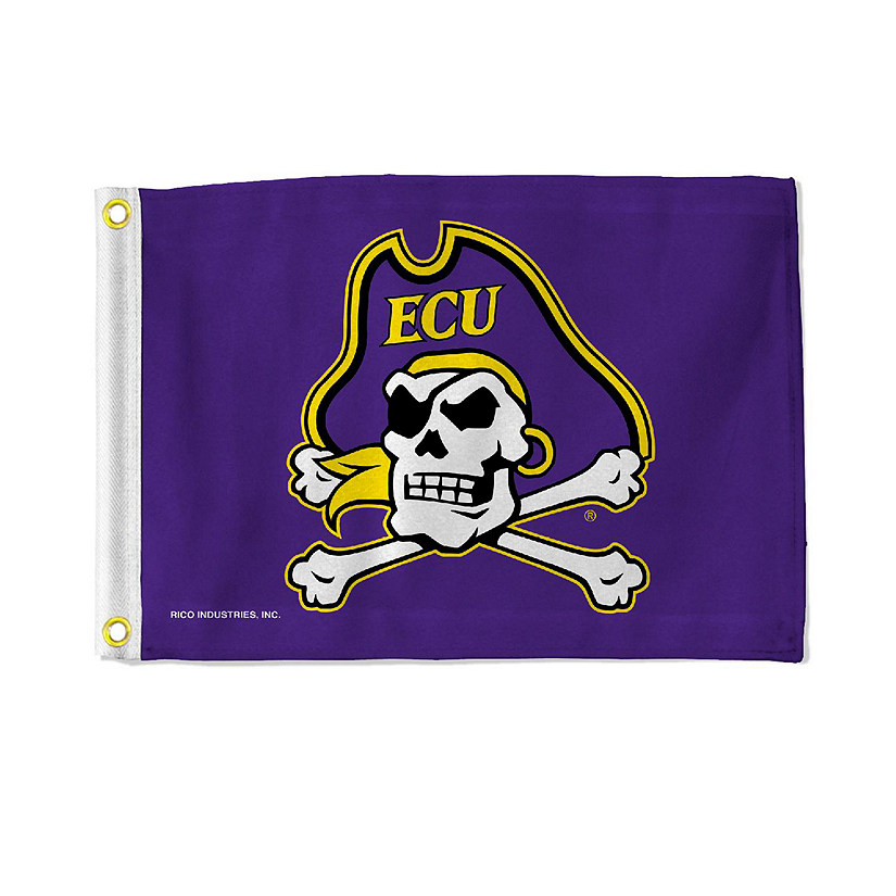 Rico Industries NCAA  East Carolina Pirates Purple Utility Flag - Double Sided - Great for Boat/Golf Cart/Home ect. Image