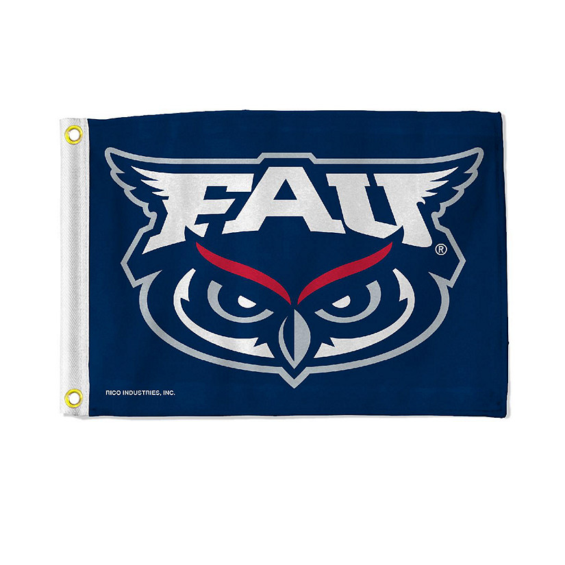 Rico Industries NCAA  Florida Atlantic Owls Blue Utility Flag - Double Sided - Great for Boat/Golf Cart/Home ect. Image