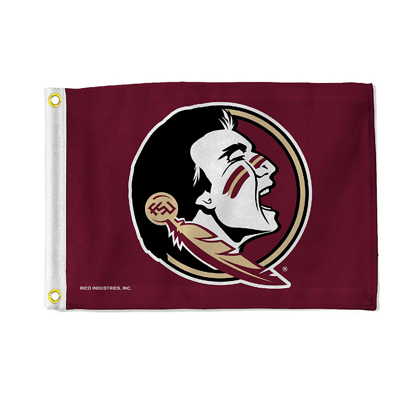 Rico Industries NCAA  Florida State Seminoles Garnet Utility Flag - Double Sided - Great for Boat/Golf Cart/Home ect. Image