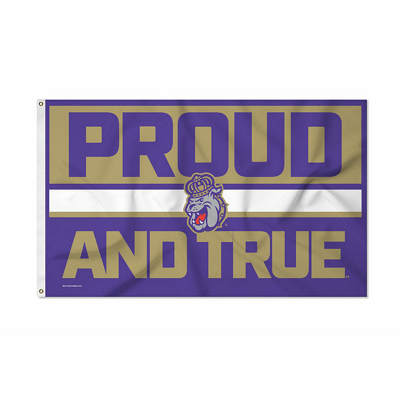 Rico Industries NCAA  James Madison Dukes Bold 3' x 5' Banner Flag Single Sided - Indoor or Outdoor - Home D&#233;cor Image
