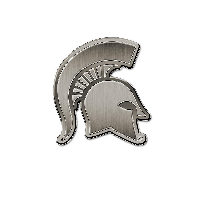 Rico Industries NCAA  Michigan State Spartans Standard Antique Nickel Auto Emblem for Car/Truck/SUV Image