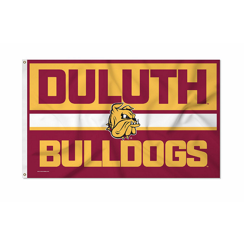 Rico Industries NCAA  Minnesota-Duluth Bulldogs Bold 3' x 5' Banner Flag Single Sided - Indoor or Outdoor - Home D&#233;cor Image