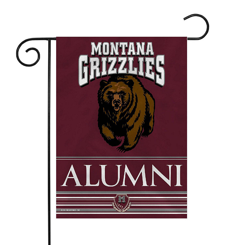 Rico Industries NCAA  Montana Grizzlies Alumni 13" x 18" Double Sided Garden Flag Image