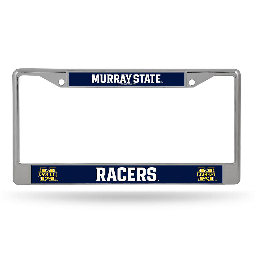 Rico Industries NCAA  Murray State Racers  12" x 6" Chrome Frame With Decal Inserts - Car/Truck/SUV Automobile Accessory Image