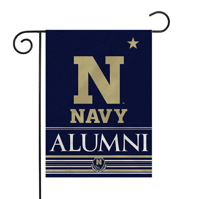 Rico Industries NCAA  Naval Academy Midshipmen Alumni 13" x 18" Double Sided Garden Flag Image