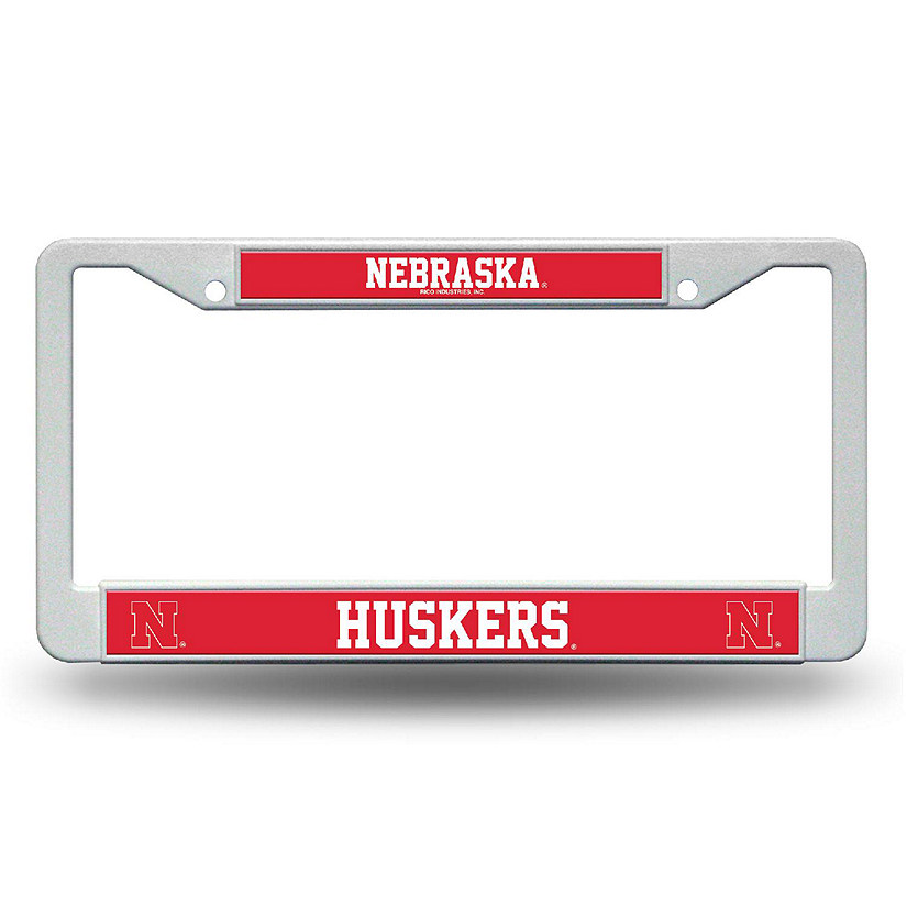 Rico Industries NCAA  Nebraska Cornhuskers  12" x 6" Plastic Car Frame Image