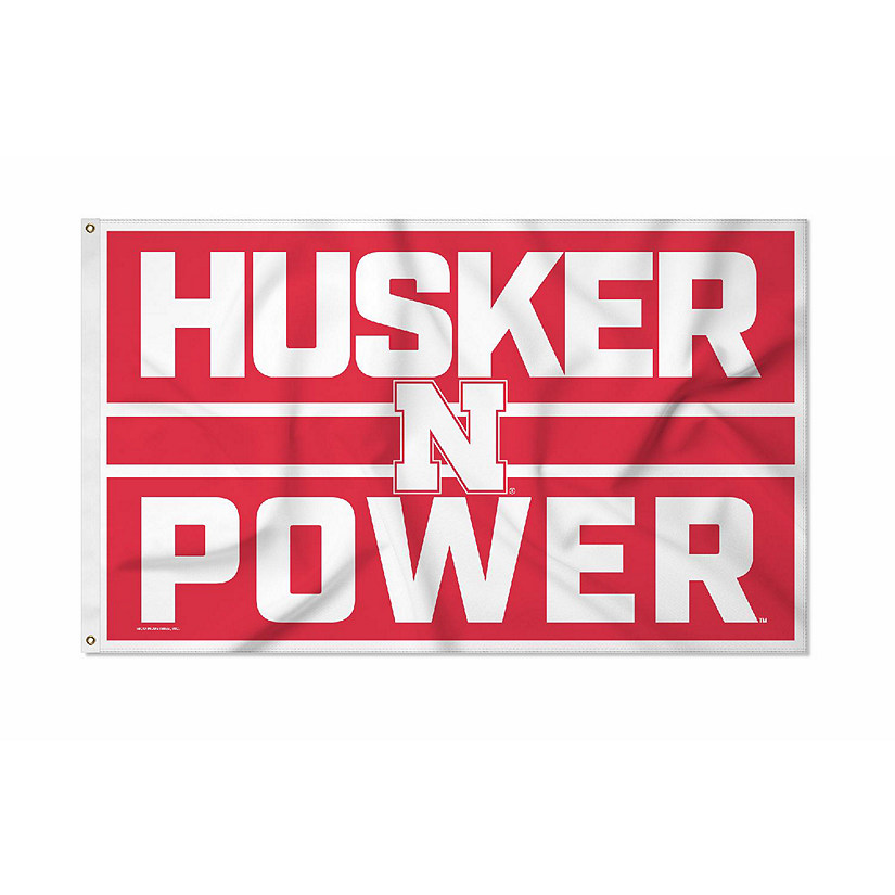 Rico Industries NCAA  Nebraska Cornhuskers Bold 3' x 5' Banner Flag Single Sided - Indoor or Outdoor - Home D&#233;cor Image