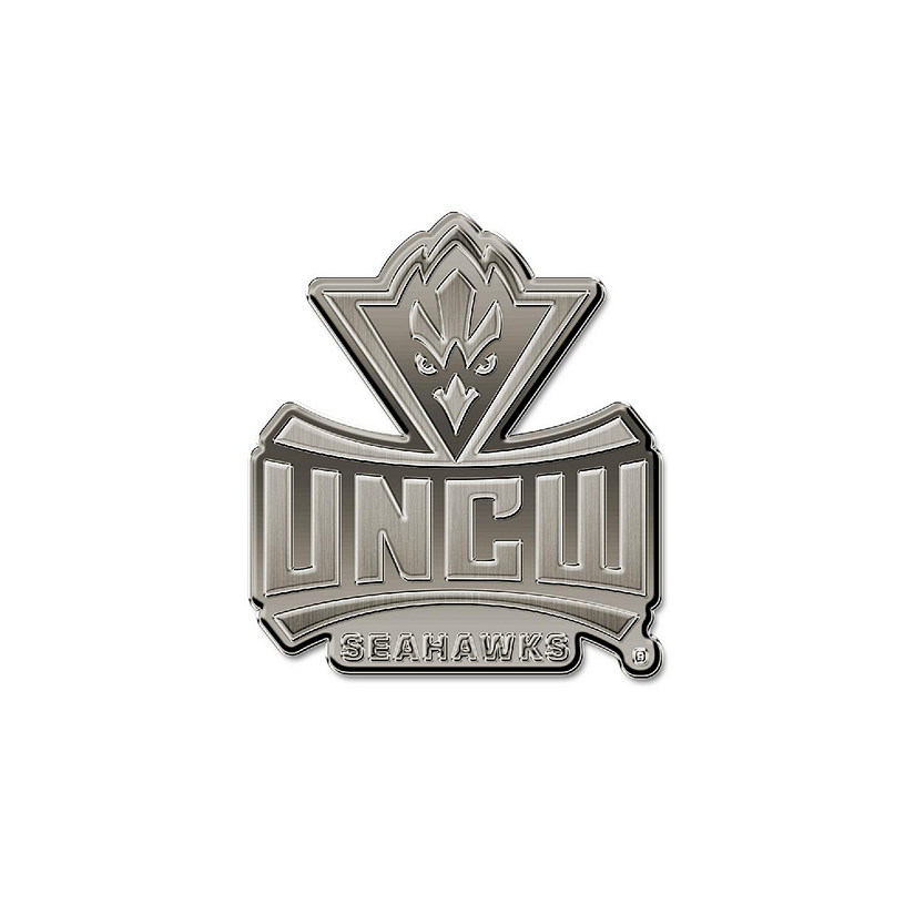 Rico Industries NCAA  North Carolina-Wilmington Seahawks UNCW Standard Antique Nickel Auto Emblem for Car/Truck/SUV Image