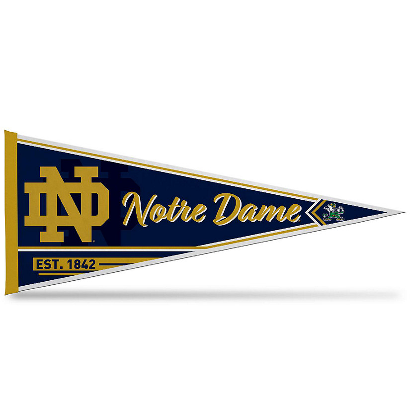 Rico Industries NCAA  Notre Dame Fighting Irish - ND Classic 12" x 30" Felt Wall D&#233;cor Pennant - Great for Home/Bed Room/Man Cave D&#233;cor Image