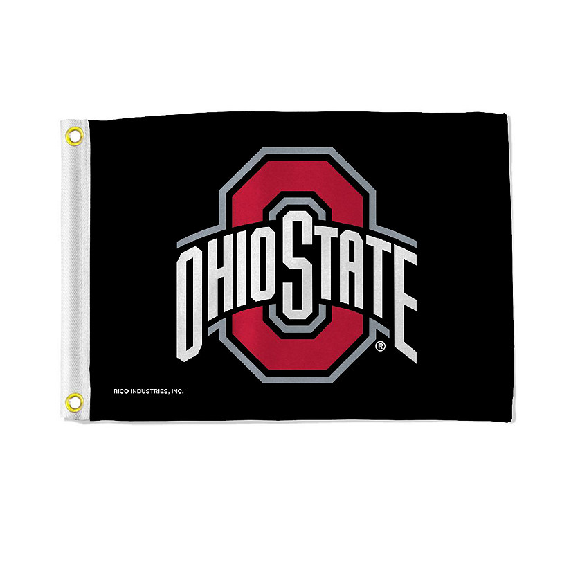 Rico Industries NCAA Ohio State Buckeyes 12" x 18" Utility Flag - Double Sided - Great for Boat/Golf Cart/Home ect. Image