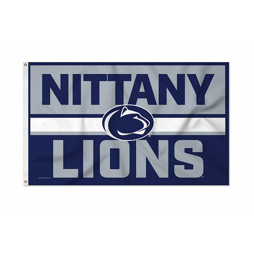 Rico Industries NCAA  Penn State Nittany Lions - PSU Bold 3' x 5' Banner Flag Single Sided - Indoor or Outdoor - Home D&#195;&#169;cor Image