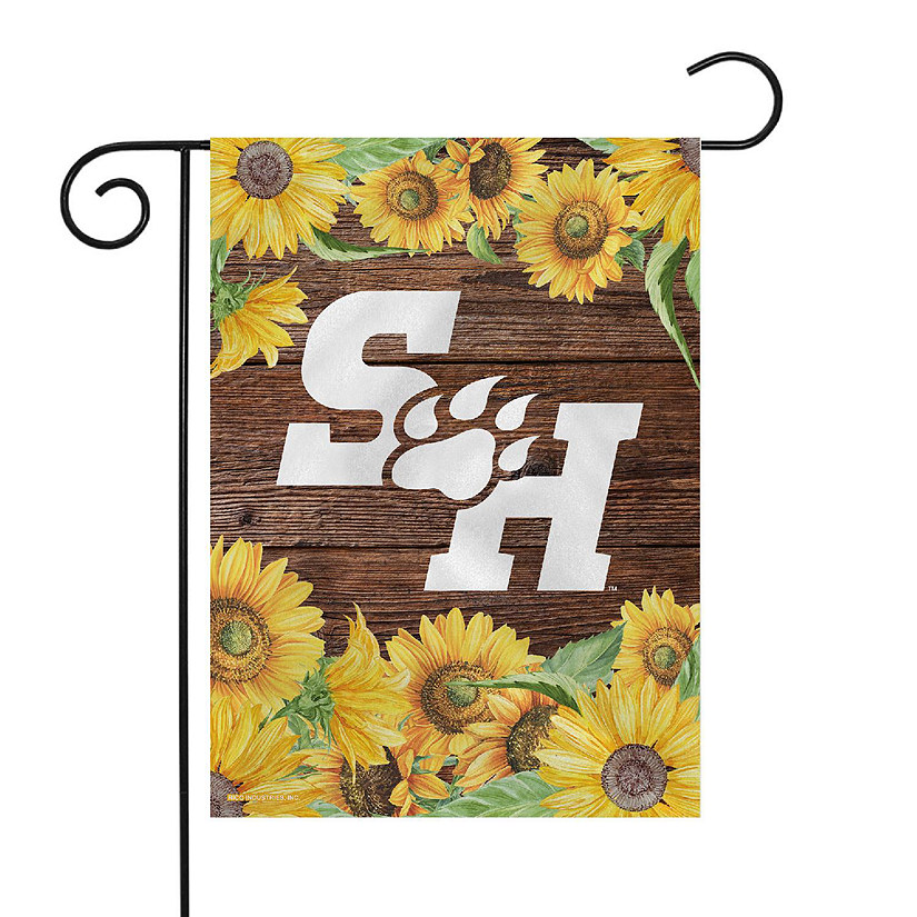 Rico Industries NCAA Sam Houston State Bearkats Sunflower Spring 13" x 18" Double Sided Garden Flag Image