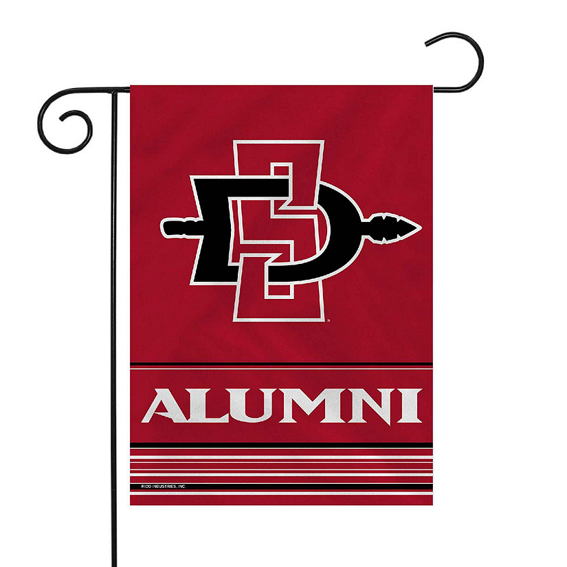 Rico Industries NCAA  San Diego State Aztecs - SDSU Alumni 13" x 18" Double Sided Garden Flag Image