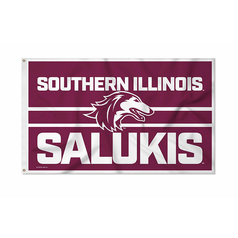 Rico Industries NCAA  Southern Illinois Salukis Bold 3' x 5' Banner Flag Single Sided - Indoor or Outdoor - Home D&#233;cor Image