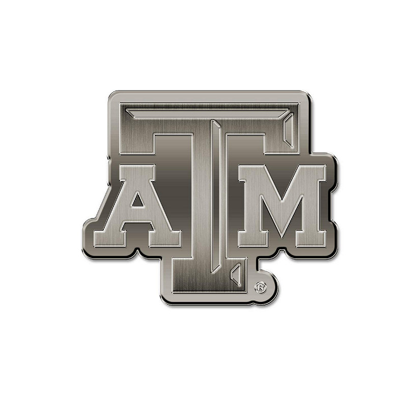 Rico Industries NCAA  Texas A&M Aggies Standard Antique Nickel Auto Emblem for Car/Truck/SUV Image