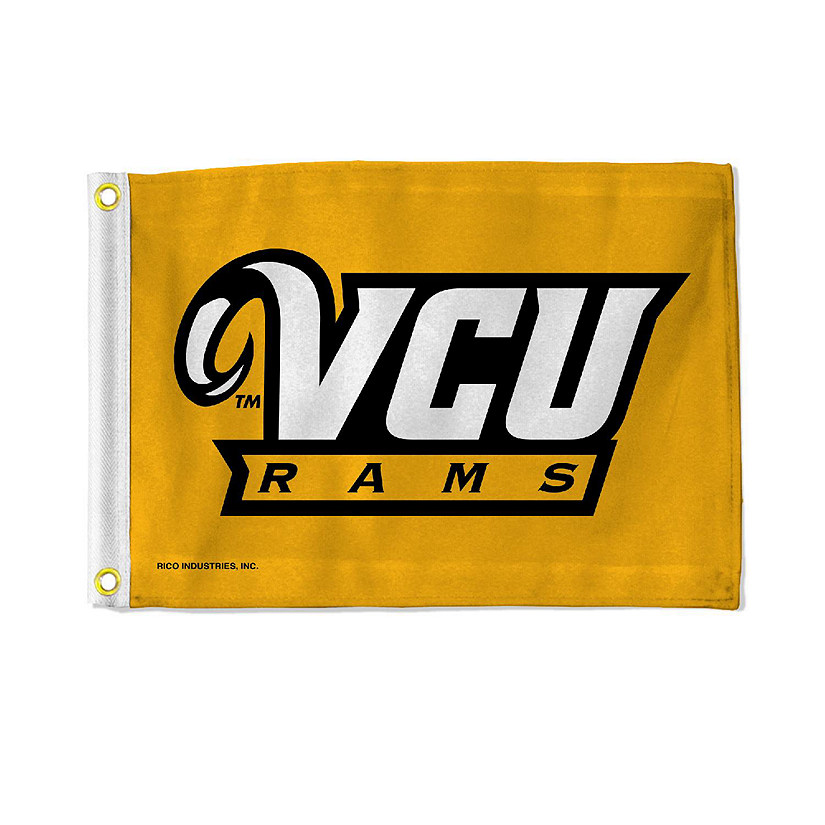 Rico Industries NCAA  Virginia Commonwealth Rams Gold Utility Flag - Double Sided - Great for Boat/Golf Cart/Home ect. Image