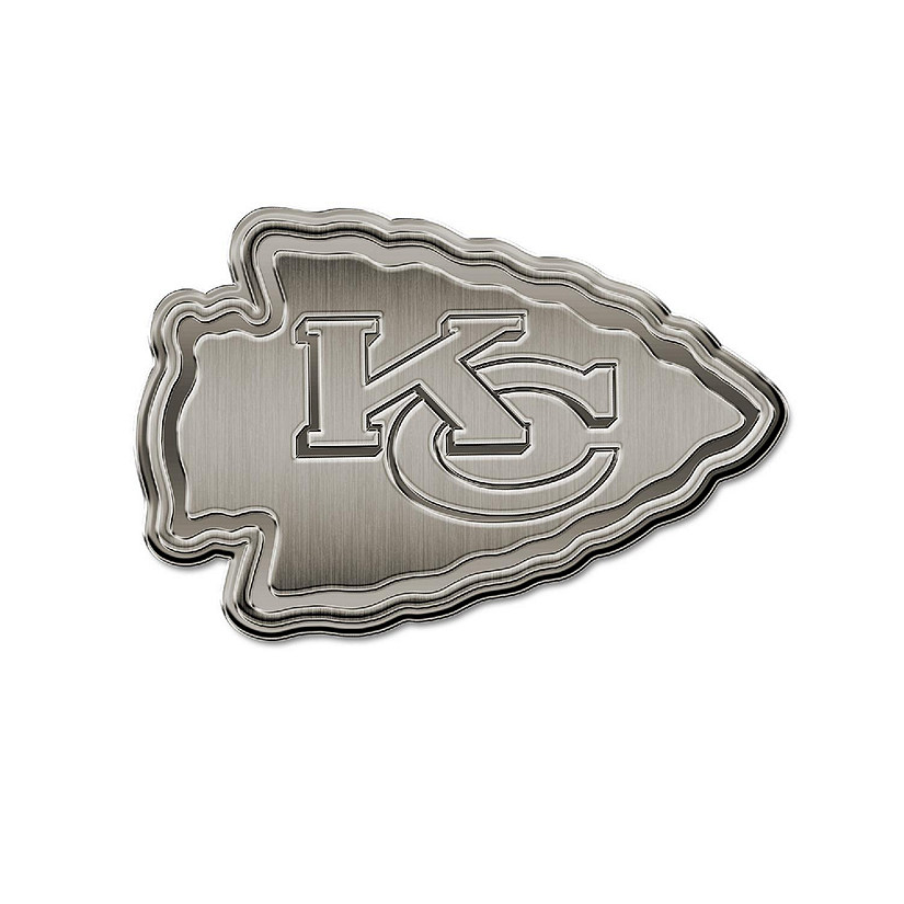 Rico Industries NFL Football Kansas City Chiefs Standard Antique Nickel Auto Emblem for Car/Truck/SUV Image