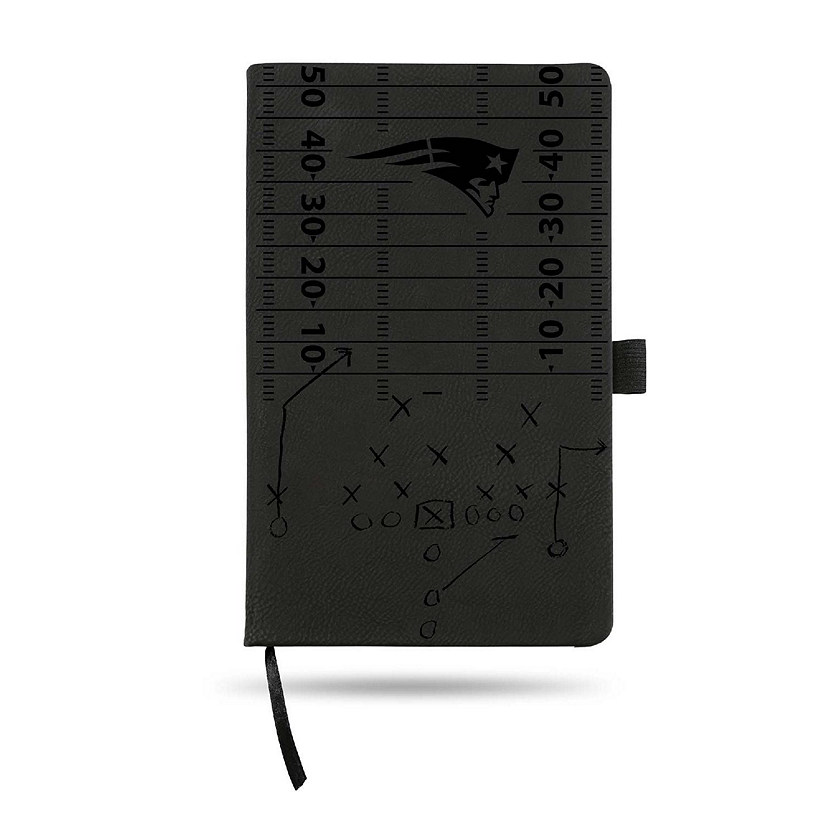 Rico Industries NFL Football New England Patriots Black Journal/Notepad 8.25" x 5.25"- Office Accessory Image