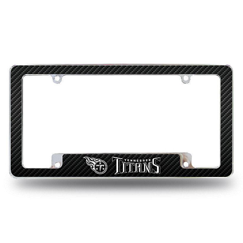 Rico Industries NFL Football Tennessee Titans Black 12" x 6" Chrome All Over Automotive License Plate Frame for Car/Truck/SUV Image