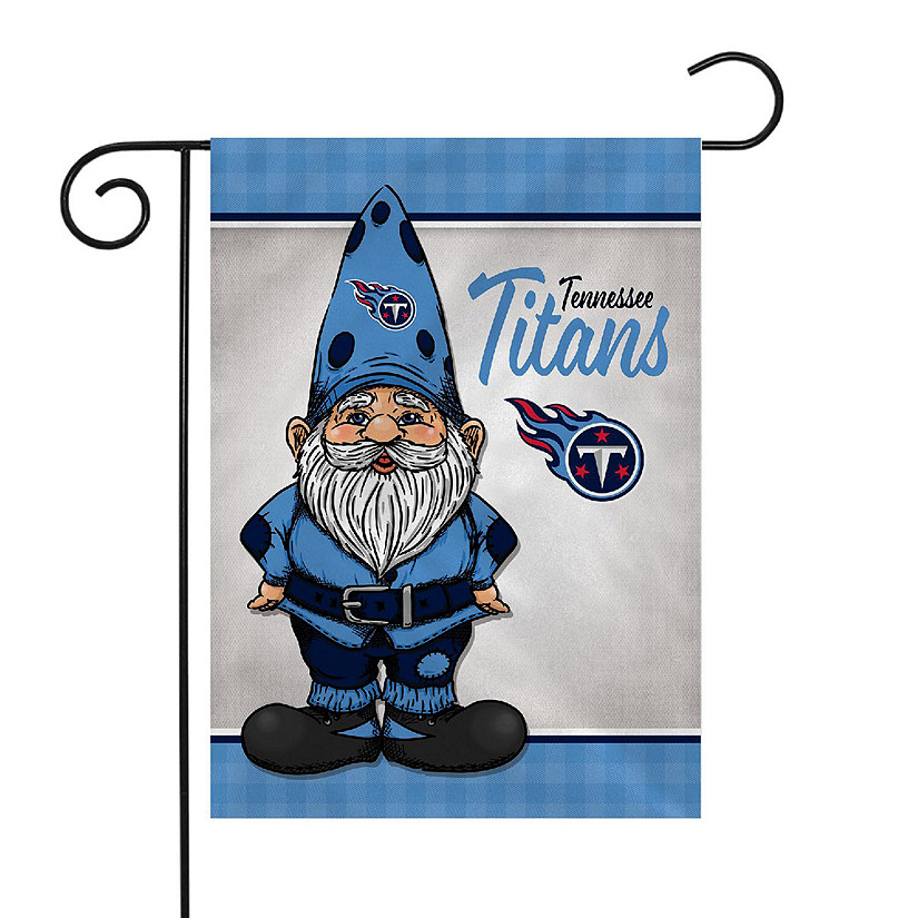 Rico Industries NFL Football Tennessee Titans Gnome Spring 13" x 18" Double Sided Garden Flag Image