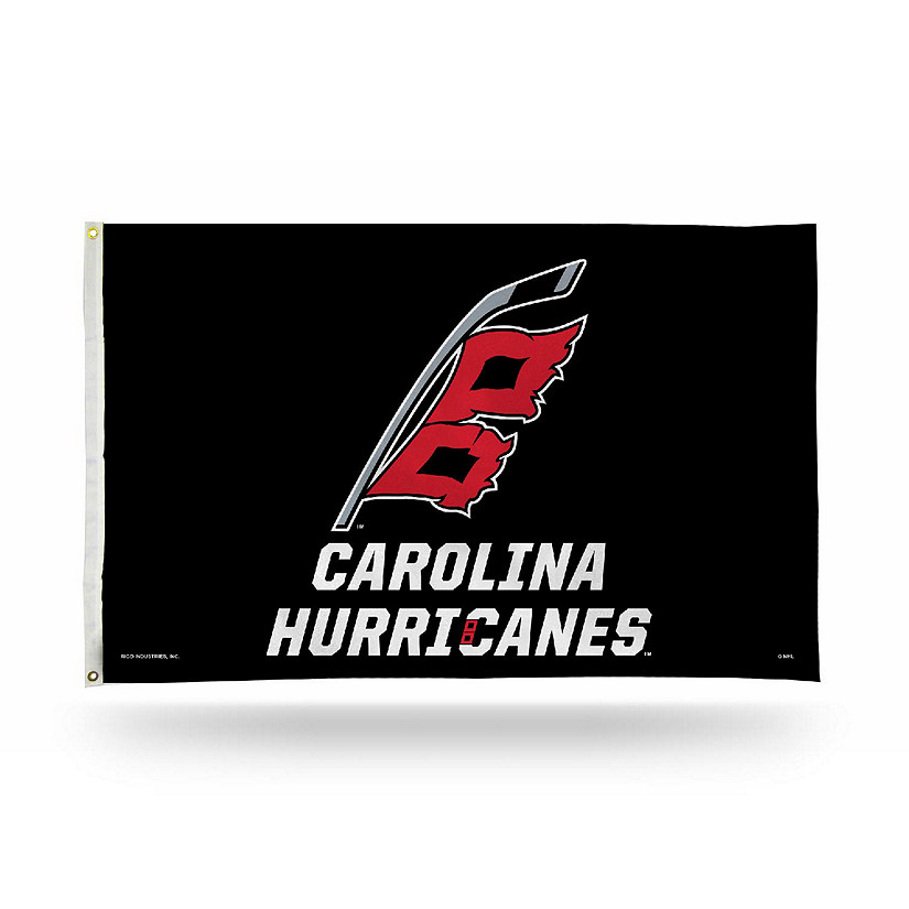 Rico Industries NHL Hockey Carolina Hurricanes Alternate 3' x 5' Banner Flag Single Sided - Indoor or Outdoor - Home D&#233;cor Image