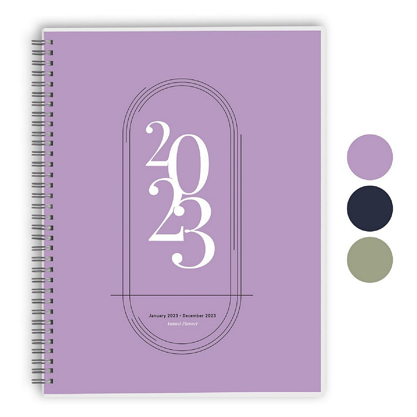 Rileys 2024 Weekly Planner - Annual Weekly & Monthly Agenda Planner, Jan - Dec 2024, Flexible Cover, Notes Pages, Twin-Wire Binding (8.5 x 11-Inches, Lilac) Image