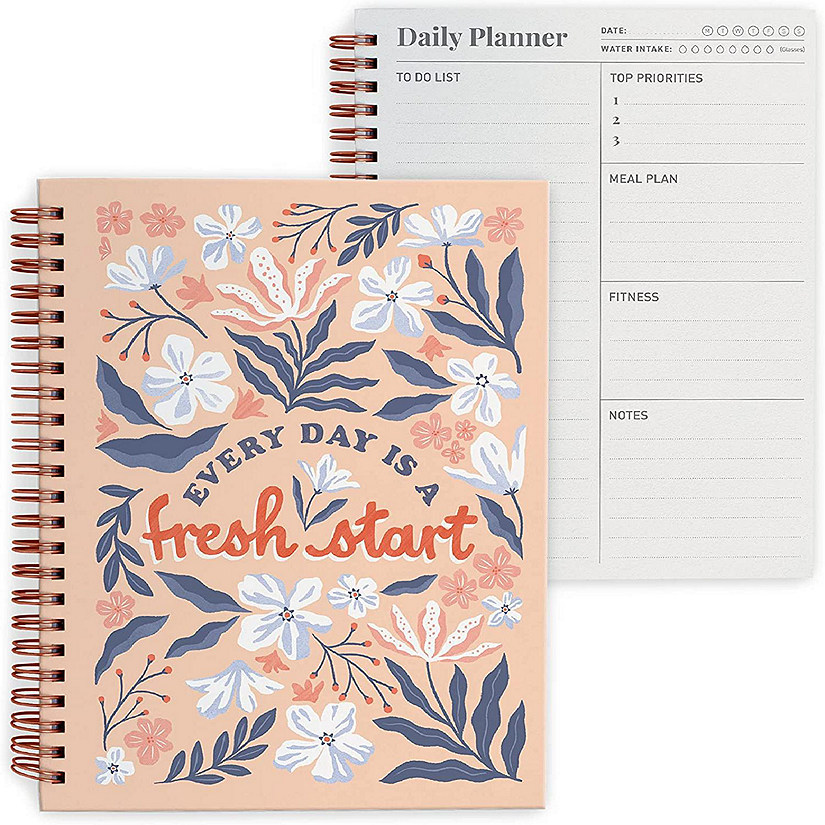 Rileys & Co Undated Planner For Women, 240 Pages To Do List Notebook, 8 x 6" - Fresh Start Image