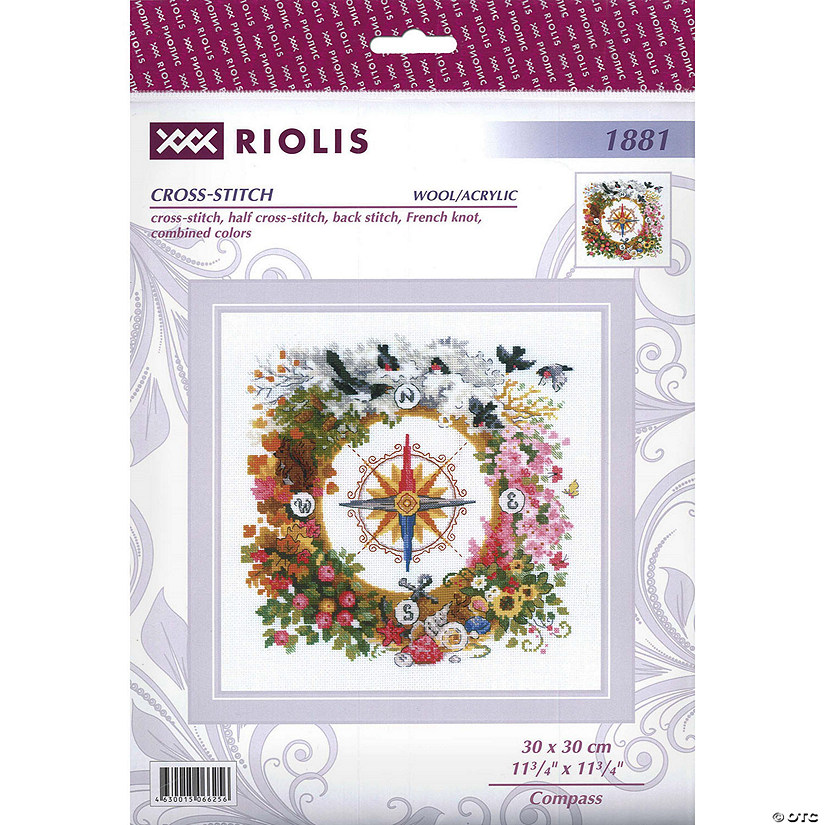 Riolis Cross Stitch Kit Compass Image