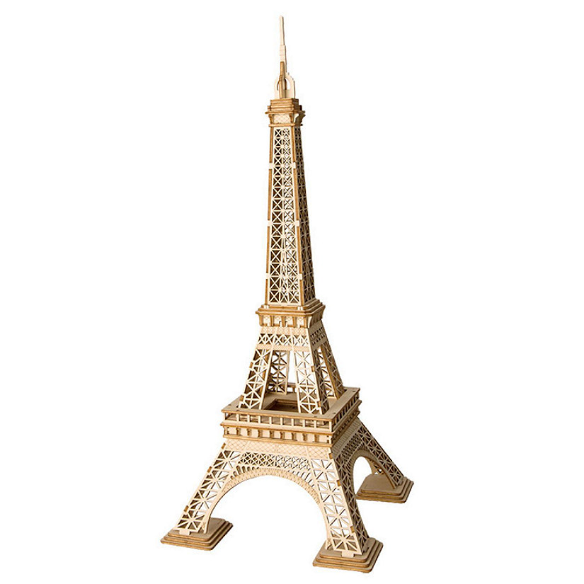 Robotime DIY 3D Transportation Wooden Model - Eiffel tower Building Kits - Toy Gift for Children Image