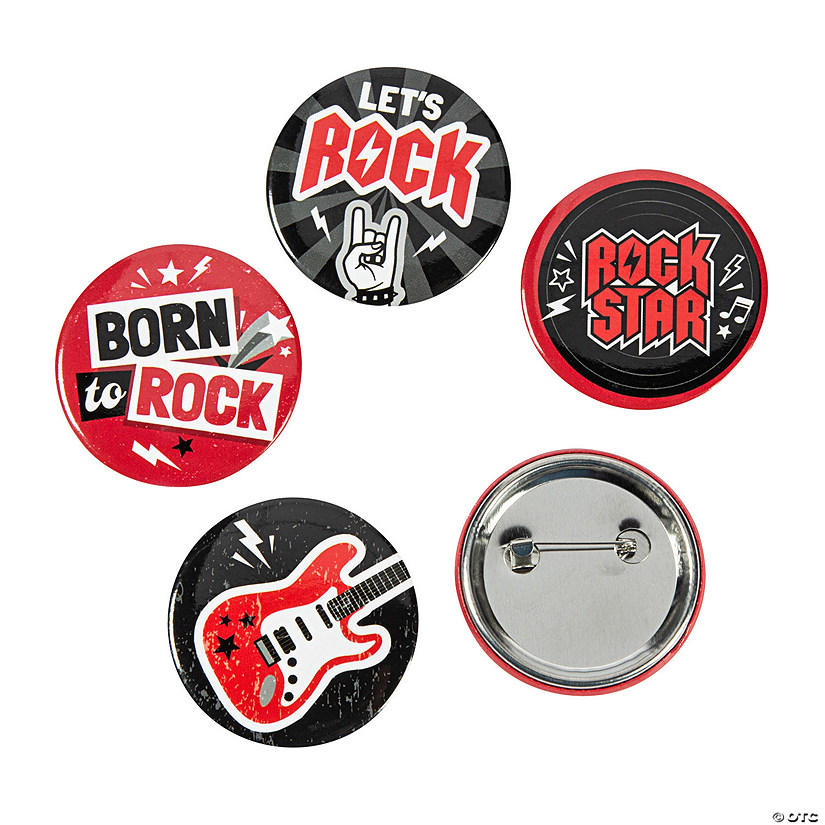 Rock Star Buttons - 24 Pc. Image