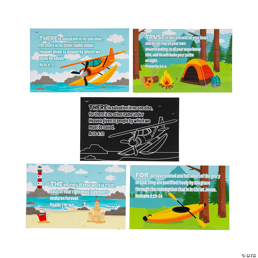 Rocky Beach VBS Scratch &#8217;N Reveal Activities - 12 pc.  Image