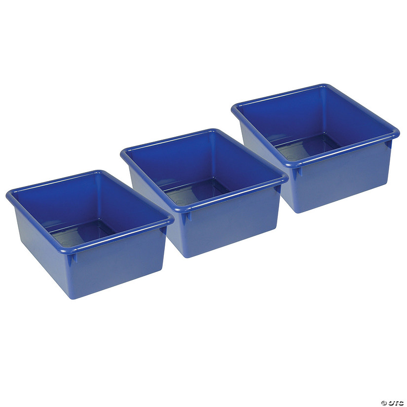Romanoff Stowaway 5" Letter Box no Lid, Blue, Pack of 3 Image