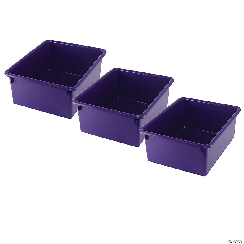 Romanoff Stowaway 5" Letter Box no Lid, Purple, Pack of 3 Image