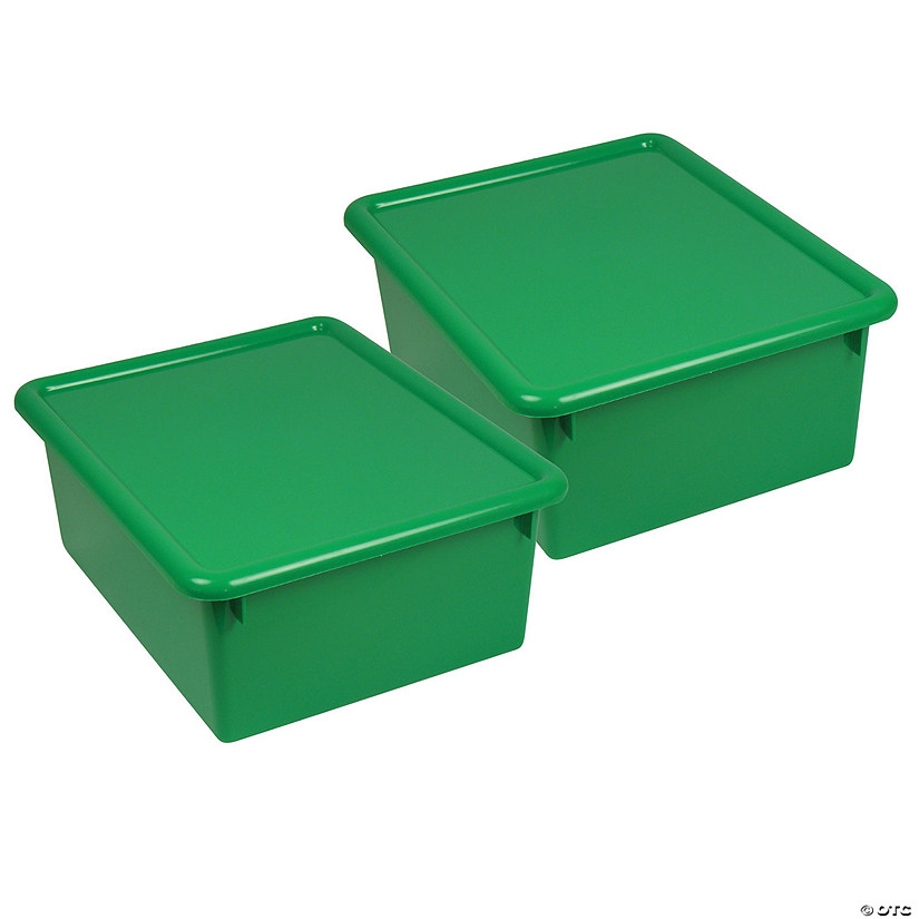Romanoff Stowaway 5" Letter Box with Lid, Green, Pack of 2 Image