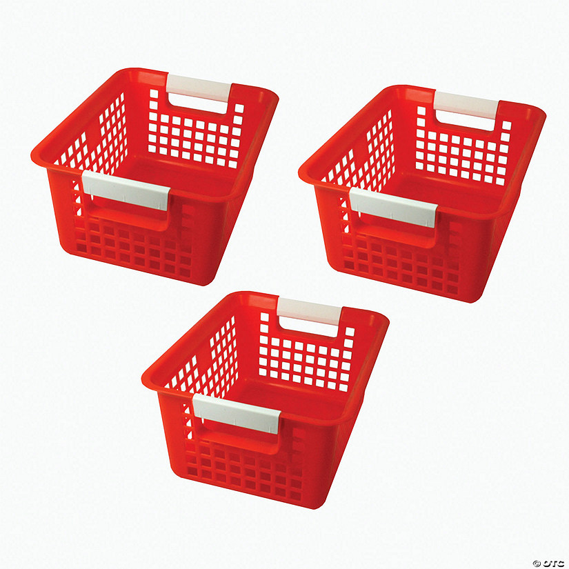 Romanoff Tattle&#174; Book Basket, Red, Set of 3 Image