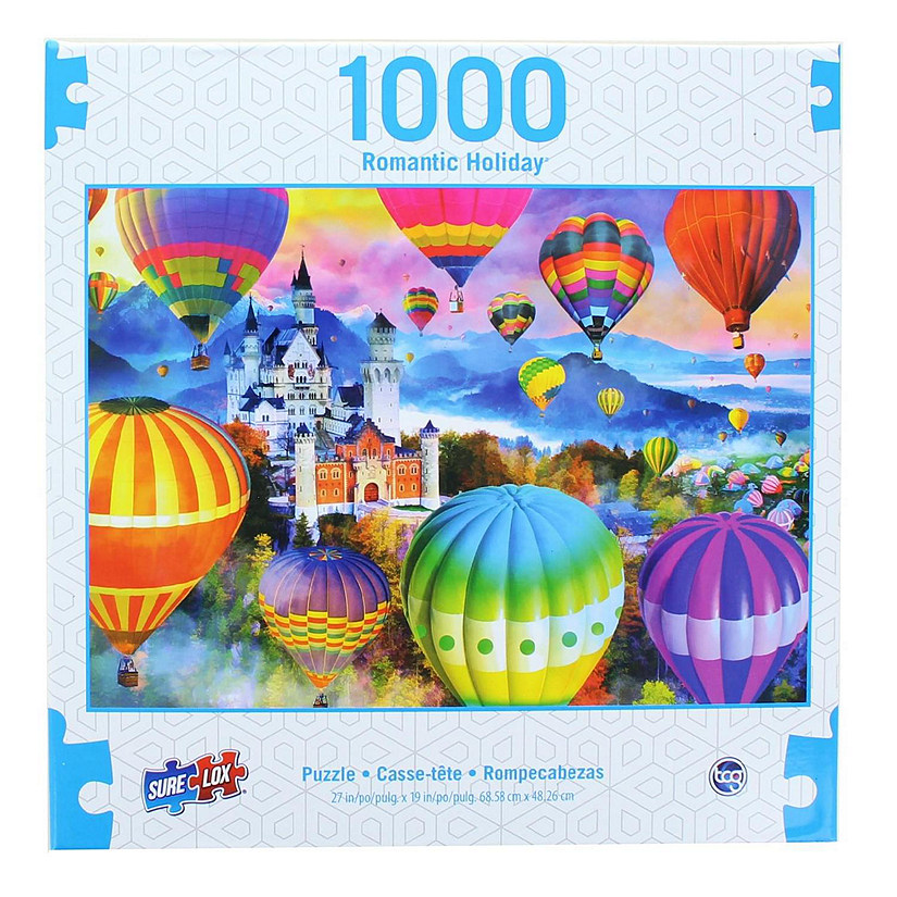 Romantic Holiday 1000 Piece Jigsaw Puzzle  Neuschwanstein Air Balloon Festival Image