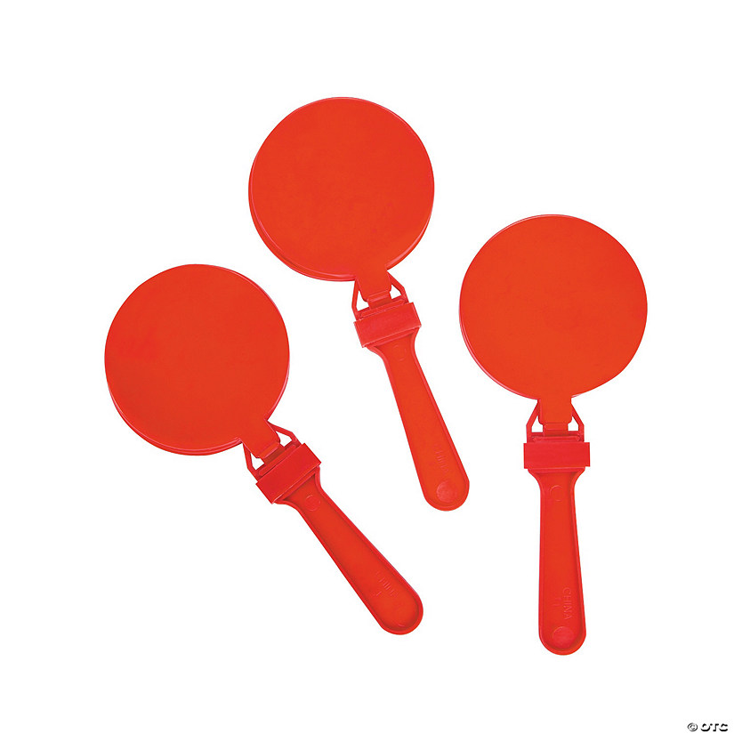 Round Red Clappers - 12 Pc. Image