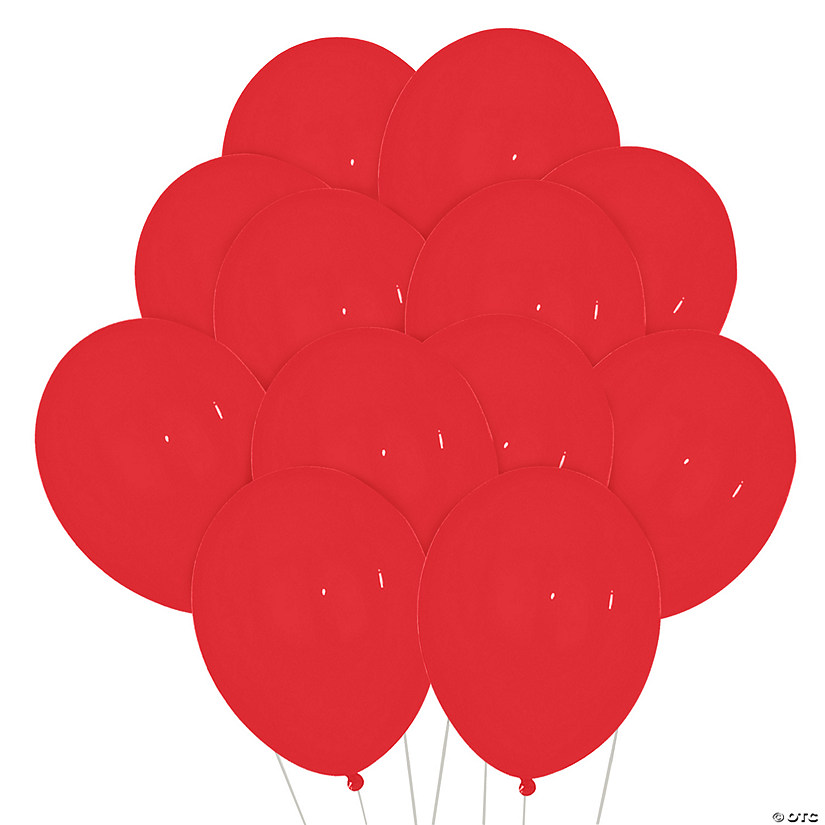 Ruby Red 11" Latex Balloons - 12 Pc. Image