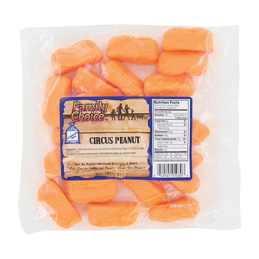 Ruckers Wholesale & Service 9235169 7 oz Family Choice Circus Peanuts Candy Image