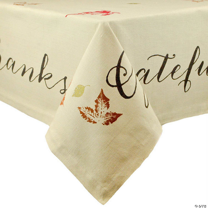 Rustic Leaves Print Tablecloth 52X52 Image