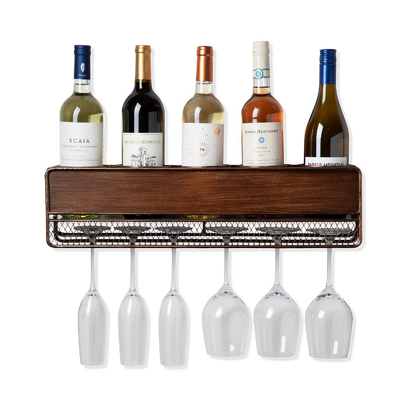 Rustic Wine Shelf Image