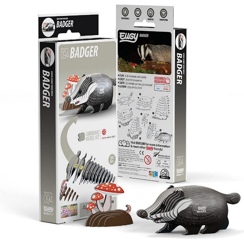 Safari Ltd EUGY Badger 3D Puzzle Image